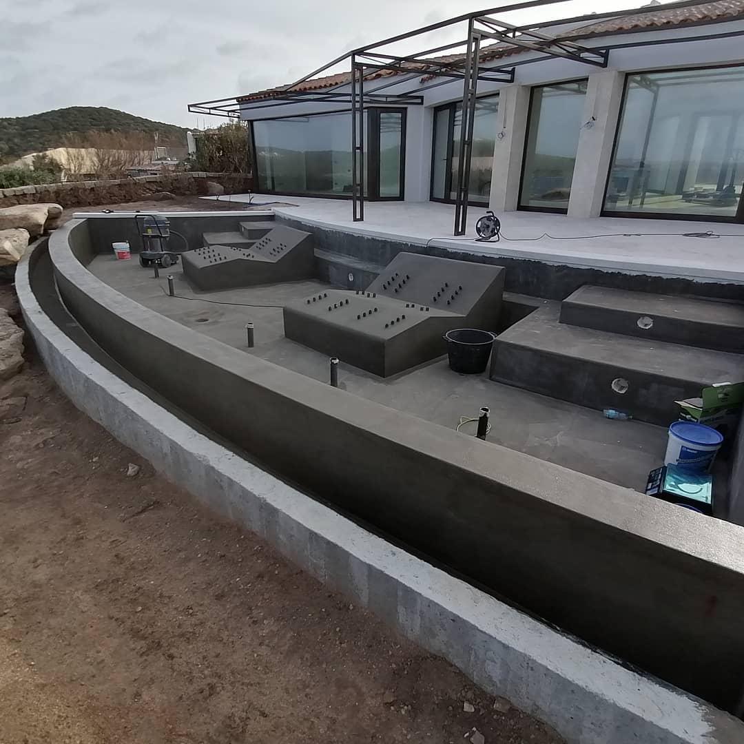 Cantiere Edil Manca - struttura piscina prima delle finiture